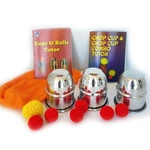 Cups And Balls Chop Combo Set 2 Books Aluminum 3 Silver Goblet Magician Red. Fixed Price $49.95.
