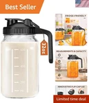 Breast Milk Storage Container Mason Jar Pitcher With Lid 32 Oz Drink Jug. Fixed Price $28.52.
