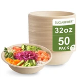 50 Count Harvest Pack Pfas Free 32OZ Paper Compostable Bowls Only, Round Hea.... Fixed Price $30.34.