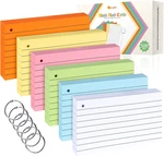 500PCS Index With RING,3 Inches Cards,punched Lined Flashcards,h. Fixed Price $10.57.
