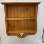 Farmhouse Wood Wall Shelf W/pegs 18.75X 15.5 Cottage Heart Country-core. Fixed Price $49.99.