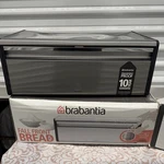 Brabantia Bread Box Fall Front Open Stainless Steel Large Flat New *defect*. Fixed Price $69.95.