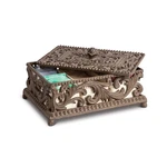 Gg Collection Sectioned Acanthus Leaf Metal Tea Box Jade Grey Standard Vintage. Fixed Price $200.54.