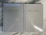 2 Copies Recipes Zicoto Linen Book Soft Gray Hc. Fixed Price $11.99.