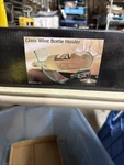 Cypress Wine Bottle Holder Glass Counter Balance W/etched Grapes Design. Fixed Price $39.00.