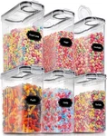 Lar Dry Food Stora Containers With Lids, Airtight Cereal. Fixed Price $38.99.
