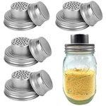 4 Pack Mason Jar Shaker Lids Stainless Steel With Silicone Seals For Spices D.... Fixed Price $19.86.
