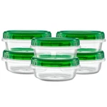(8 Ounce 10 Pack) Twist Cap Containers Clear Bottom With Green Top Screw L.... Fixed Price $29.02.