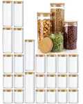 Qinyoung Glass Storage Jars With Wooden Lids, 4 Sizes Food Containers.... Fixed Price $140.44.