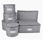 6 Piece Quilted China Storage Containers Dishes Platters Plate Dividers New $50. Fixed Price $32.95.