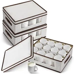 Norme 3 Pack Wine Glasses Storage Box With Dividers, 12 Compartments Stemware.... Fixed Price $54.00.