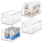 Stackable Clear Plastic Bin Kitchen Organizer Fridge Pantry 4 Pack Idesign. Fixed Price $52.99.