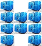 Ikea 10 X Large Blue Bags Shopping Laundry Storage Travel Tote Frakta. Fixed Price $25.89.