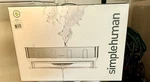 New Simplehuman Dish Drying Rack Stainless Steel Frame White W/ Knife Block. Fixed Price $78.54.