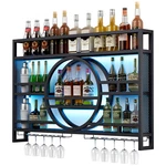 Led Rack Bar Shelves Wall Mounted Kitchen Storage +wine Glass Holder. Fixed Price $159.99.