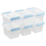 3 Quart Plastic Storage Bins, Pack Of 6 Small Boxes With Lids. Fixed Price $35.64.