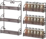Deco Brothers 3 Tier Wall Mounted Spice Rack, 2 Pack, Bronze. Fixed Price $43.76.