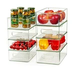 Hudgan Clear Storage Bins 8 Packs For Refrigerator, 4 Large Sta... Fast Usa Ship. Fixed Price $40.91.