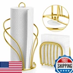 Paper Towel Holder Countertop Stainless Steel Roll Napkin Dispenser Stand. Fixed Price $61.59.