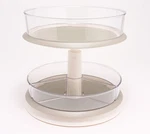 Cella 2-TIER Adjustable Turntable With Divider Bins. Fixed Price $29.99.