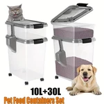 3PCS 30 +11 Lbs.pet Food Container Dog & Cat Storage Bin With Scoop. Fixed Price $28.98.