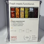 Canister Container Set The Home Edit 3 Pc Bpa Free Microwv Frzr & Dshwshr Safe. Fixed Price $18.00.