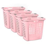 Sterilite Ultra Easy Carry Laundry Basket, 2.1 Bushel, Plastic, Pink, 4 Pack. Fixed Price $67.99.