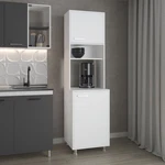 Fm Furniture Buckeye Kitchen Pantry With Open Storage And 2 Doors, White. Fixed Price $321.60.