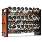 Roykoota Spice Rack, Organizer 3 Tier Without Jars, Rustic Brown. Fixed Price $33.99.
