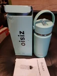 Oisiz Kids Stainless Water Bottle With Straw Lid 14OZ, Vacuum Insulated 316 Mint. Fixed Price $25.00.