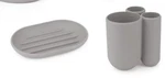 Umbra 023271-918 Touch 5 In Wide Abs Plastic Soap And Toothbrush Holder Gray Set. Fixed Price $15.00.