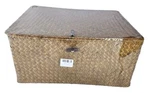 Hipiwe Wicker Shelf With Lid, Handwoven Seagrass Storage Bins. Fixed Price $22.50.