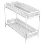 Mainstays 2-TIER Pull-out Spice Organizer White Made Of Steel. Fixed Price $22.49.