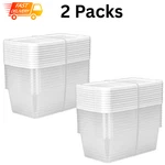 Sterilite Set Of 10 6 Qt Clear Snap-on Lid Storage Boxes Pack (20 Count). Fixed Price $17.90.