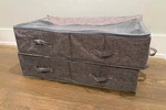 2X Rebrilliant Under Bed Storage Clothing Shoe Organizer Container Fabric Zipper. Fixed Price $35.00.