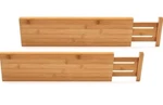(2) Lipper Bamboo Deep Kitchen Drawer Spring Loaded Adjustable 18"-22" Dividers. Fixed Price $33.00.