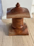 Small Wooden Cherry Trinket Lid Box Handmade - Signed Woodard Dated 2003. Fixed Price $99.99.