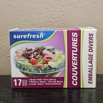 1 Box Sure Fresh Elastic Plastic Food Storage Bowl Covers Variety S/m/l Sizes. Fixed Price $5.99.