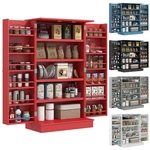 Homcom Kitchen Pantry Storage Cabinet W/ 5-TIER Shelving, 12 Spice Racks. Fixed Price $112.99.