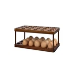 Acacia Wooden Double Layer Egg Holder, 36 Capacity Farmhouse Kitchen 2 Tier F.... Fixed Price $31.55.