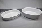 Vintage Corning Ware French White Casserole Set F-2-B 2.8L F-6-B 1.8L No Lids. Fixed Price $25.99.