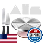 Ohuhu Cake Turntable, Aluminium 12'' Decorating Kit Supplies Rotating Stand. Fixed Price $70.90.