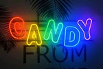 32" Candy Multicolour Neon Sign Light Lamp Dessert Shop Sweet Open Wall Decor. Fixed Price $320.59.