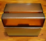 Vintage Rubbermaid Recipe Box Holder Brown Gold W/ Cards Dividers # 2447. Fixed Price $6.99.