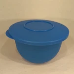 6-3/4" Tupperware Blue 5-1/2 Cup 1.3L Impressions Bowl #3095 & Lid #3096. Fixed Price $16.00.