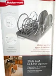 Rubbermaid Slide Out And Pan Organizer New Open Box 1H33. Fixed Price $29.99.