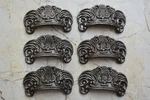 Victorian Cast Iron Cup Pull Handle Rustic Cabinet Kitchen Drawer 6 Pcs. Fixed Price $45.00.