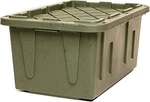 2-PACK Durabilt, Heavy Duty Plastic Storage Bins With Lids, 27 Gallon, Green Cam. Fixed Price $130.17.