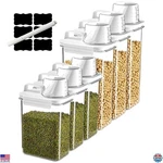 Air Tight Cereal Container Set - 6 Pieces (1800ML & 2300ML) For Dry Food Storage. Fixed Price $87.48.