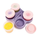 4PACK 4OZ Baby Food Storage Containers W/ Airtight Lids For Daycare Travel Home. Fixed Price $6.99.